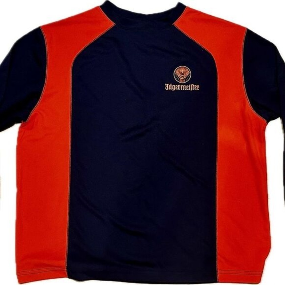 Jagermeister baseball long‎ sleeve polyester sport shirt men's black large RARE! - Picture 2 of 3